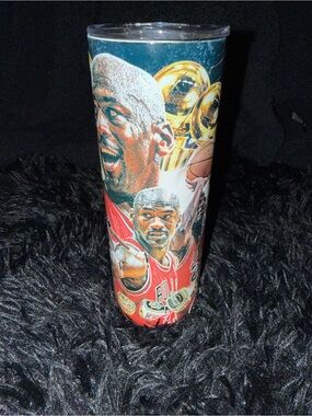Chicago Bulls Michael Jordan Graphic Tumbler - Red and Gold
